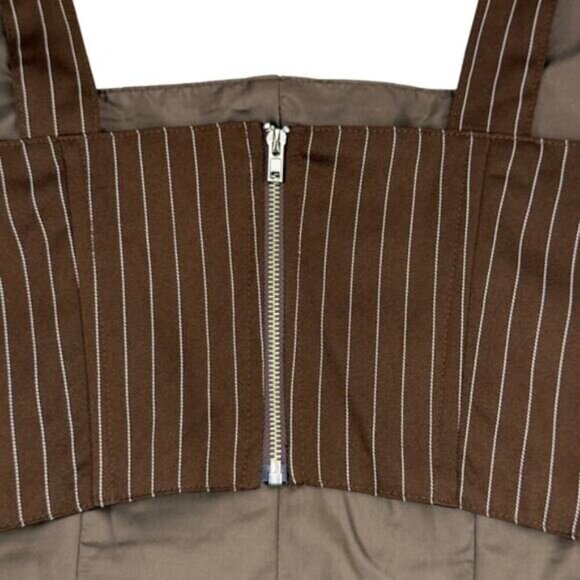 Peppermayo Exclusive Talula Pinstripe Bustier Chocolate Size 2 - Picture 10 of 10